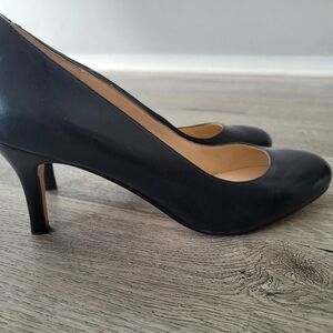 Nine West Leather Black Pumps- Size 7M